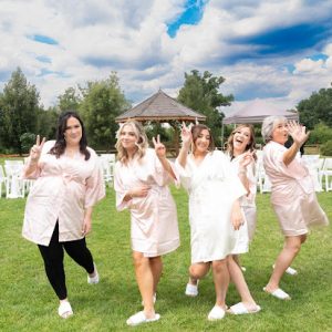 bridesmaids in robes